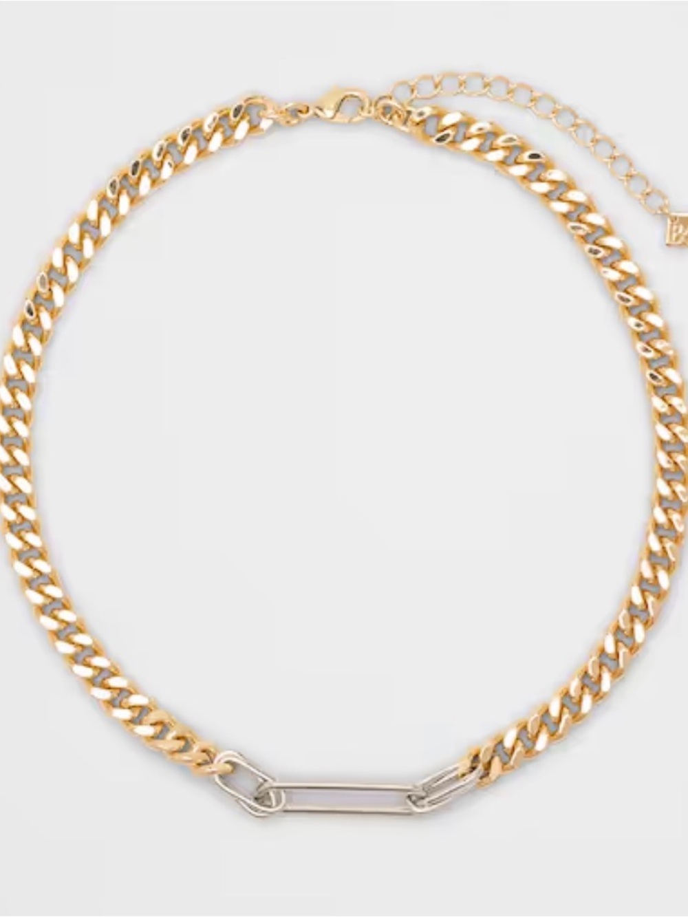 Banana Republic Two-Tone Gold and Silver Curb Necklace